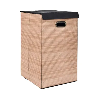 Kosz Na Pranie MEBLIVA Gan Tekstylny, Wąski Design - Czarny