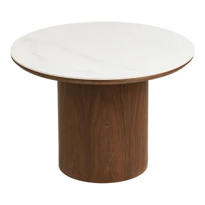 Stolik Kawowy MEBLIVA Noli, Ceramiczny, Okrągły 60 cm - Beżowy