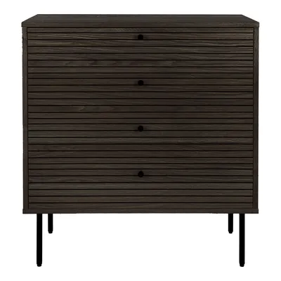 Komoda MEBLIVA Kyoto, MDF, Skandynawska, 80 cm - Brązowa
