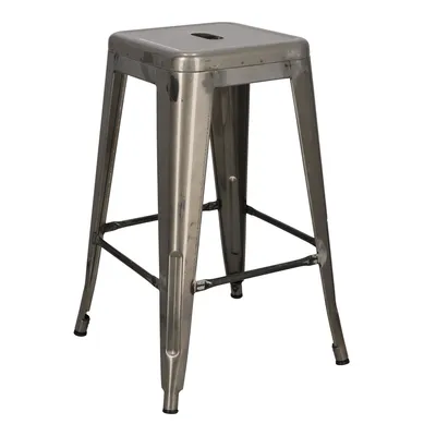 Hoker Barowy MEBLIVA Paris 66cm Metal Nowoczesny - Czarny