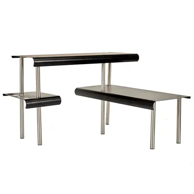 Półka Kuchenna MEBLIVA Angle Metal 3-POZIOMOWA - Czarny