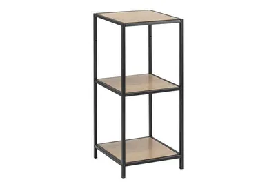Regał MEBLIVA Seaford II Metalowy Z Półkami MDF - Naturalny