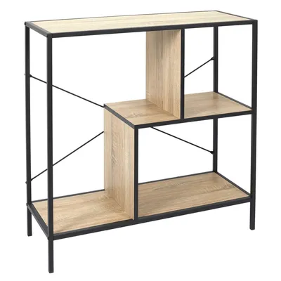 Regał MEBLIVA Rack S Industrialny Metal MDF - Czarny