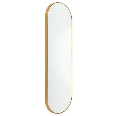 Lustro Wiszące MEBLIVA Camomille Owalny Styl Boho - Złoty