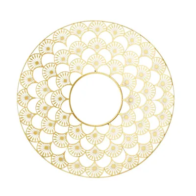 Lustro Mandala MEBLIVA 69cm Okrągłe Metal - Złoty