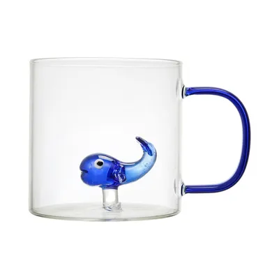 Kubek Szklany MEBLIVA Wieloryb 300 ml - Transparentny