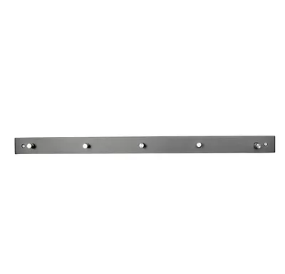 Wieszak Ścienny MEBLIVA Padova 70 cm, Metal Z 5 Haczykami - Czarny