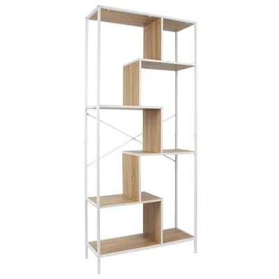 Regał MEBLIVA Rack L Nowoczesny Metalowy Do 10 Półek - Biały