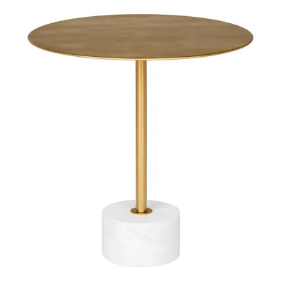 Stolik Kawowy MEBLIVA Lecco 51cm Metal Glamour - Złoty