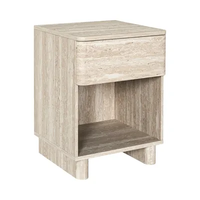 Szafka Nocna MEBLIVA Stone Japandi 40 cm - Szary