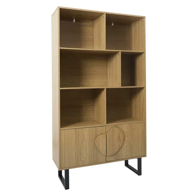 Regał Na Książki MEBLIVA Calypso, MDF, 180 cm - Naturalny