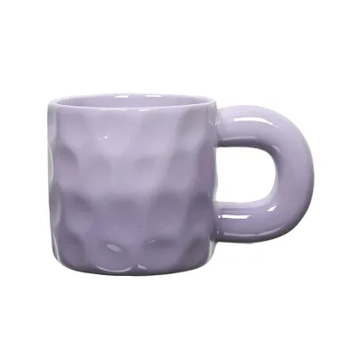 Kubek Ceramiczny MEBLIVA Chubby, Szkliwiona Ceramika - Fioletowy