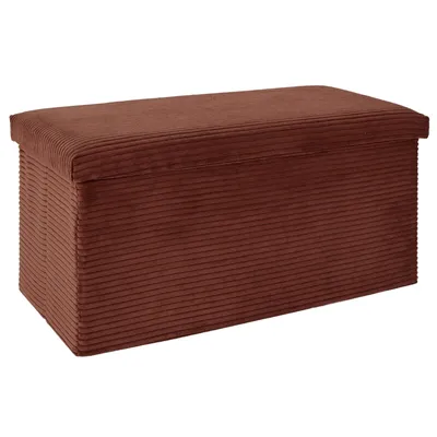 Pufa MEBLIVA Velse Scott Składana, Sztruksowa Aksamitna - Terracotta