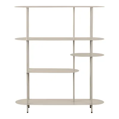 Regał MEBLIVA Rieti 5 Półek Metal Asymetryczny 139 cm - Piaskowy