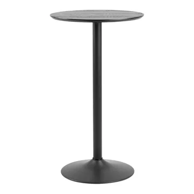 Stół Barowy MEBLIVA Ibiza Okrągły 60 cm MDF Metal - Czarny