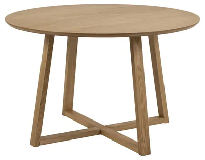 Stół MEBLIVA Malika 120cm Dąb Okrągły - Naturalny Ciemny