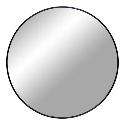 Lustro MEBLIVA Madrid Okrągłe 80cm, Szkło I Aluminium - Czarne