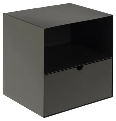 Szafka Nocna MEBLIVA Joliet, Holenderski Styl, Wymiary 30x30 cm - Czarna