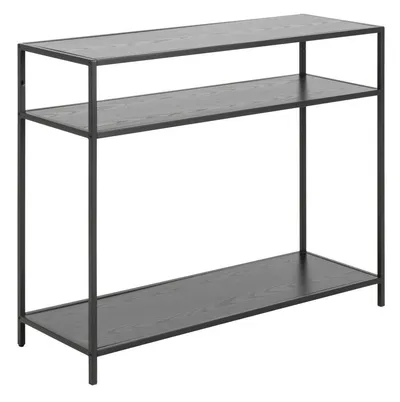 Konsola MEBLIVA Seaford, MDF Nowoczesna, 100x79x35 cm - Czarna
