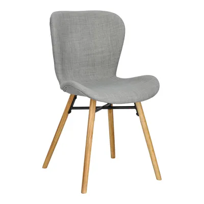 Krzesło MEBLIVA Batilda Tapicerowane Tkanina Boho - Light Grey