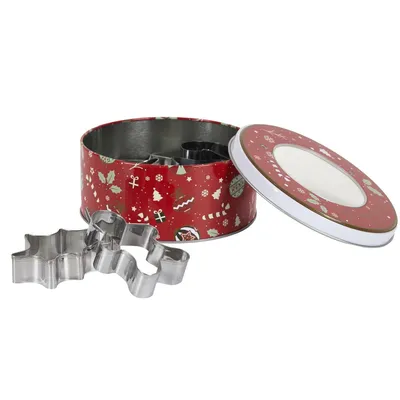 Formy Do Ciastek MEBLIVA Metalowe Zestaw 10 szt. - Srebrny
