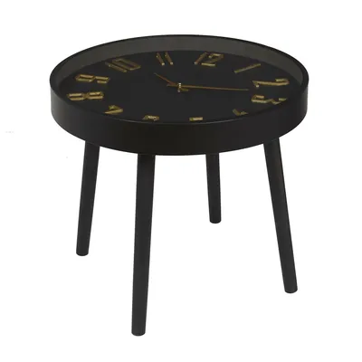 Stolik Kawowy MEBLIVA Telis Metal 50 cm - Czarny