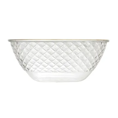 Miska MEBLIVA Mirage 25,6cm Do Serwowania, Transparentna - Złoty Brzeg