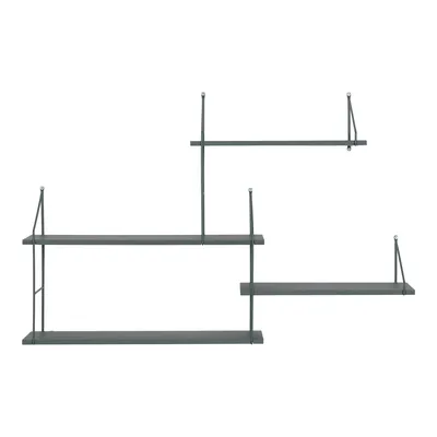 Półka Ścienna MEBLIVA Harlem Metal 99 cm - Zielona
