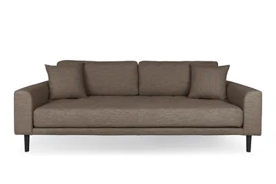 Sofa MEBLIVA Lido 3-OSOBOWA Skandynawska Poliester - Brązowa