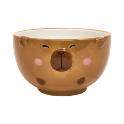 Miska Do Zupy MEBLIVA Kapibara Ceramiczna 400 ml - Brązowa