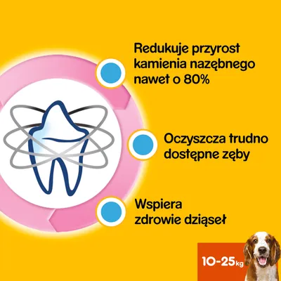 Pedigree DentaStix Przysmak Dentystyczny Dla Psów Od 4 Miesiąca I Wadze 10-25KG 180g