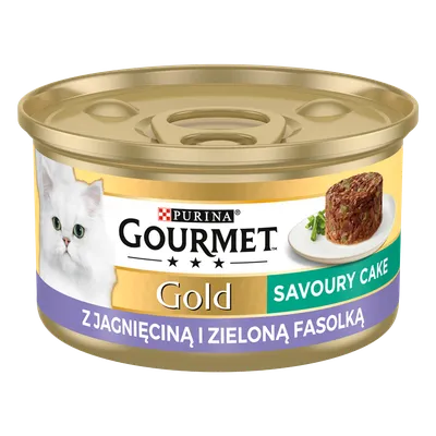 Purina Gourmet Gold Savoury Cake Z Jagnięciną I Zieloną Fasolką 85g