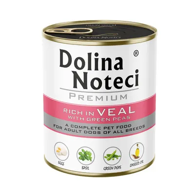 Dolina Noteci Premium Bogata W Cielęcinę Z Zielonym Groszkiem Karma Dla Psa 800g