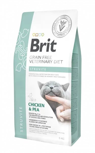 Brit Grain Free Veterinary Diet Cat Struvite Kurczak Z Groszkiem 2kg