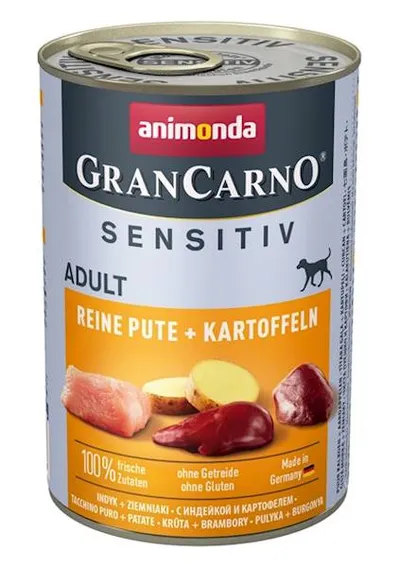 Animonda GranCarno Sensitiv Adult Dog Indyk I Ziemniaki 400g