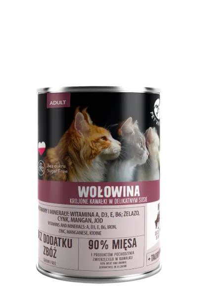 PetRepublic Wołowina Krojone Kawałki W Delikatnym Sosie 400g