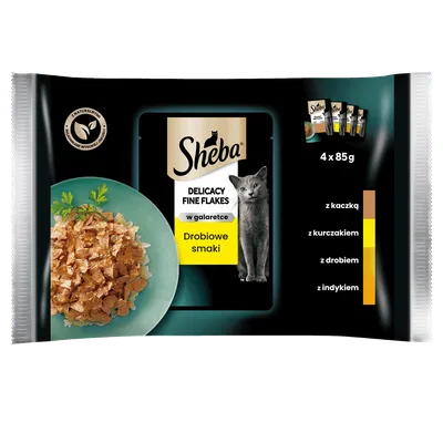 Sheba Saszetka Delicacy In Jelly Smaki Drobiowe 4x85g