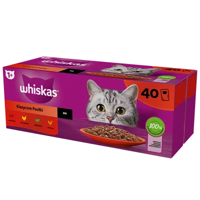 Whiskas Adult Klasyczne Posiłki W Sosie Dla Kota 40x85g