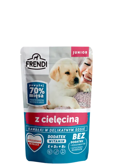 Frendi- Junior, Kawałki W Delikatnym Sosie Z Cielęciną 100g