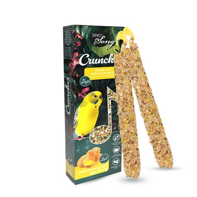 Sing&Song Cruncher Dla Papużki Falistej Jajeczno-Miodowy 85g 2w1