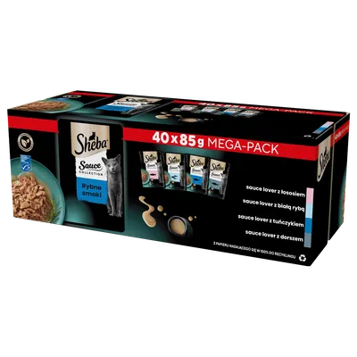 Sheba Sauce Collection Karma Dla Kota Rybne Smaki 40x85g