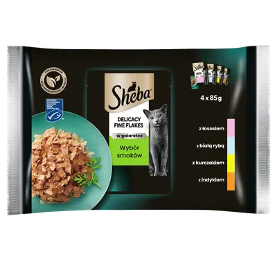 Sheba Fine Flakes In Jelly Saszetka 4x85g
