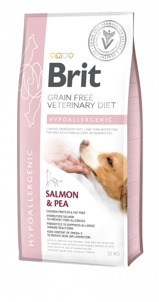 Brit Grain Free Veterinary Diet Dog Hypoallergenic Łosoś Z Groszkiem 12kg