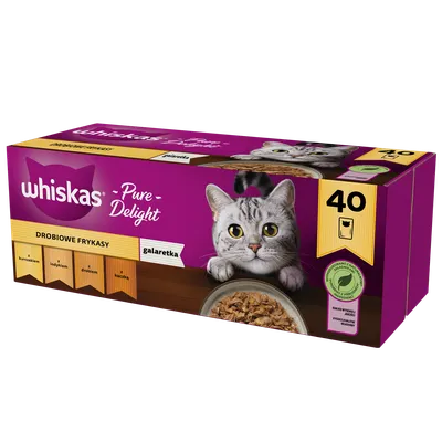 Whiskas Adult Saszetki 40 x 85g Drobiowe Frykasy Mokra Karma
