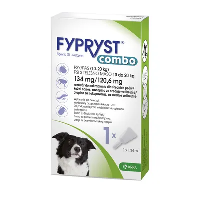 Krka Fypryst Combo Na Pchły I Kleszcze Dla Psa 10–20KG 1 Pipeta
