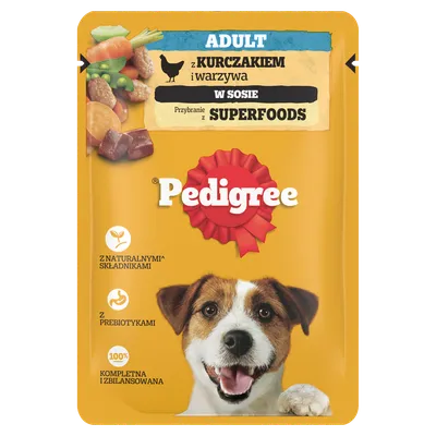 Pedigree Mokra Karma Dla Dorosłych Psów Z Kurczakiem I Warzywami W Sosie 100g