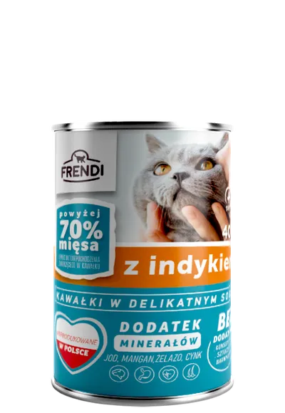 Frendi Kawałki W Delikatnym Sosie Z Indykiem 400g