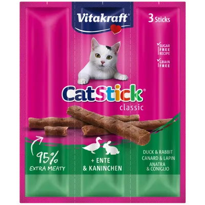 Vitakraft Cat Stick Mini Kabanosy Królik Z Kaczką 3x18g