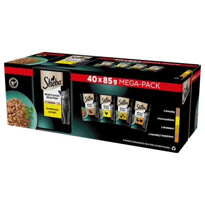 SHEBA® Selection Select Slices Drobiowe Smaki 40x85g