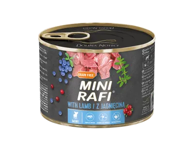 Dolina Noteci Mini Rafi Z Jagnięciną 185g